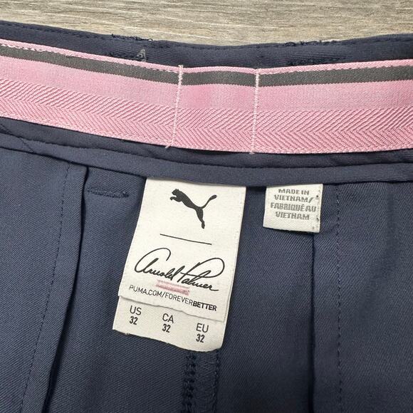 Puma x Arnold Palmer Umbrellas Blue Mens 32 AOP Performance Chino Golf Shorts - Picture 4 of 10